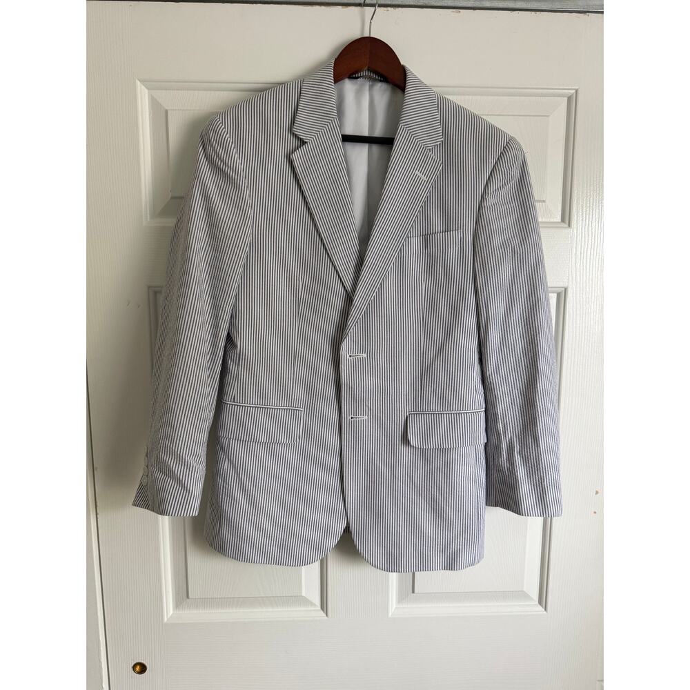 Jos A Bank Stays Cool Seersucker Blazer 38S